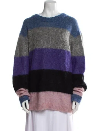 Pre-owned Acne Studios Mohair Striped Sweater In Multi