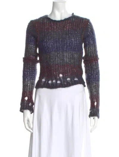 Pre-owned Acne Studios Mohair Striped Sweater In Multi