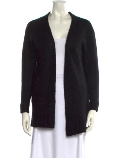 Pre-owned Acne Studios Mohair V-neck Sweater In Black