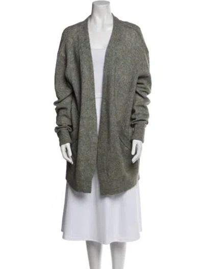 Pre-owned Acne Studios Mohair V-neck Sweater In Green