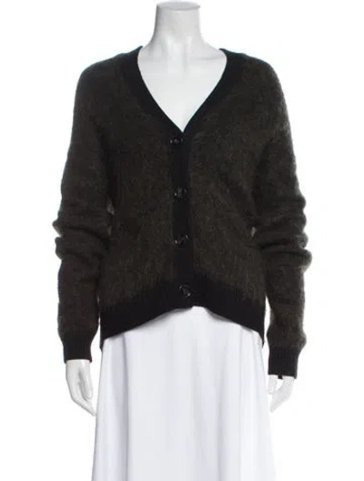 Pre-owned Acne Studios Mohair V-neck Sweater In Multi