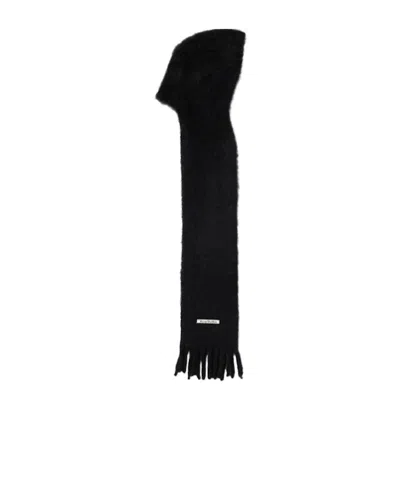 Acne Studios Mohair  Wool Scarf In Black