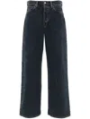 Acne Studios Monogram-jacquard Straight-leg Jeans In Blue
