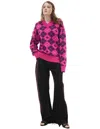 Acne Studios Monoprint Wool Sweater In Pink