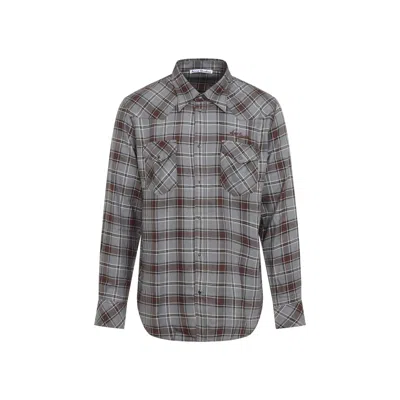 Acne Studios Multi Grey Shirt In Gray