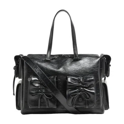 Acne Studios Multi-pocket Hand-held Bag In Black