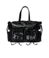 Acne Studios Multipocket Leather Tote Bag In Black