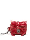 Acne Studios Multi-pocket Headphones Case In Red
