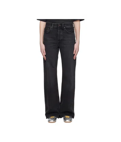 ACNE STUDIOS ACNE STUDIOS LOGO PATCH WIDE-LEG JEANS