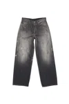 Acne Studios Denim Trousers With Belt Loops In Black