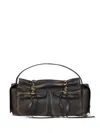 Acne Studios Multi Pocket Leather Handbag In Brown