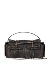 Acne Studios Multi Pocket Leather Handbag In Brown
