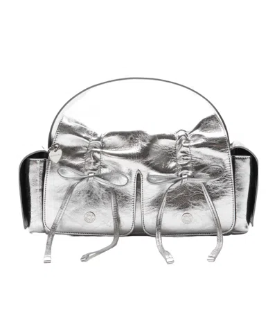 Acne Studios Multi-pocket Metallic Leather Bag