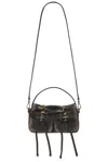 Acne Studios Single Handle Shoulder Bag In Dark Brown & Beige