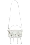 Acne Studios Multi Pocket Micro Bag In White & Grey