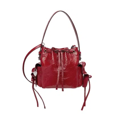 Acne Studios Multi-pocket Shoulder Bag In Red