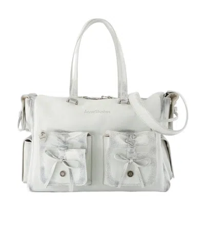 Acne Studios Multi-pocket Shoulder Bag In White