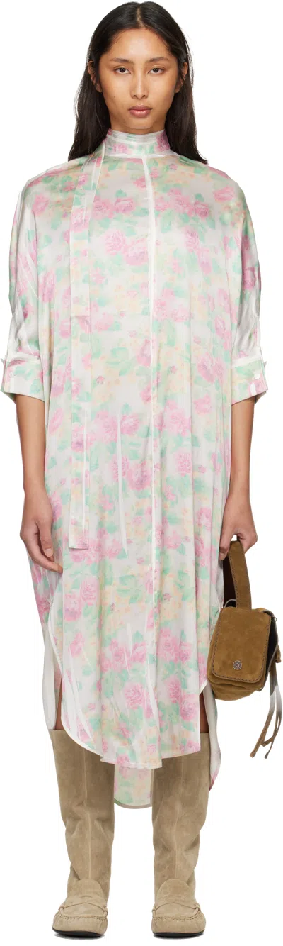 Acne Studios Multicolor Blouse Midi Dress