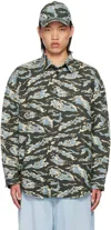 Acne Studios Multicolor Button-up Shirt In Ahj Black/blue