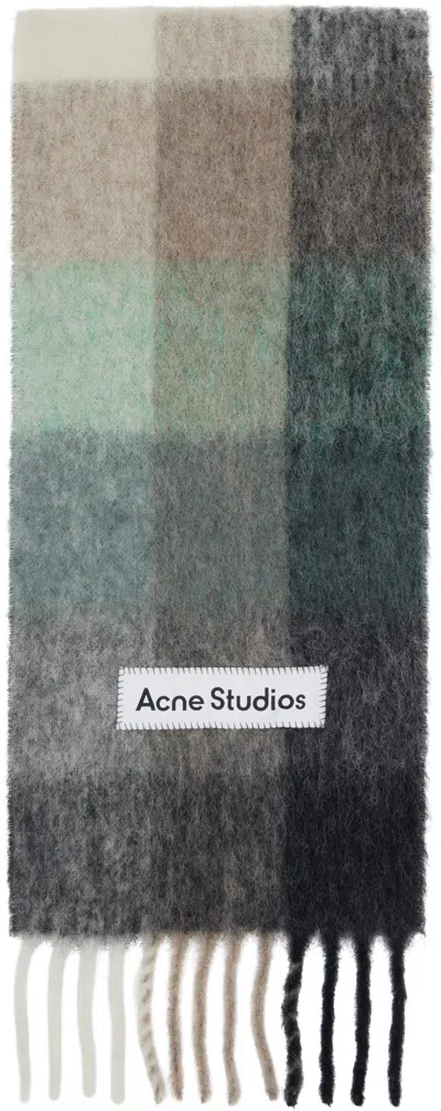Acne Studios Multicolor Mohair Checked Scarf