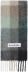 Acne Studios Multicolor Mohair Checked Scarf In Multi