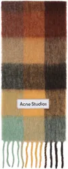 Acne Studios Multicolor Mohair Checked Scarf In Multi