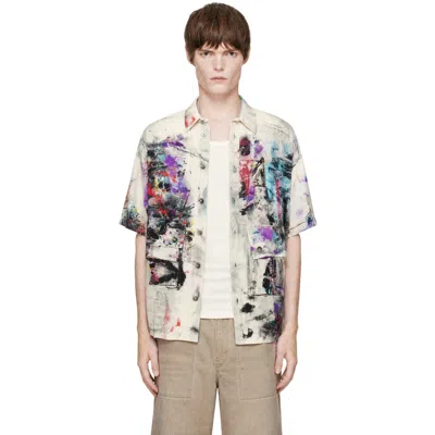 Acne Studios Multicolor Printed Shirt In Neutral