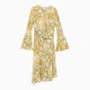 Acne Studios Wrap-effect Floral-print Hammered-crepe Mini Dress In Multi