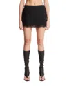 Acne Studios Multilayered Black Skirt In Black