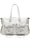 Acne Studios Multiple-pockets Shoulder Bag In Weiss