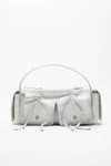 Acne Studios Multipocket Micro Vintage Hand Bag In White,grey