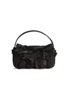 Acne Studios Distressed Leather Shoulder Bag In Black