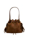 Acne Studios Multipocket Bucket Bag In Brown