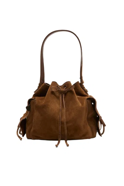 Acne Studios Multipocket Bucket Bag In Brown