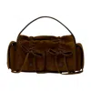 Acne Studios Multipocket Calfskin Shoulder Bag In Brown