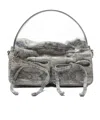 Acne Studios Womens Grey Multipocket Micro Leather Cross-body Bag In Gray