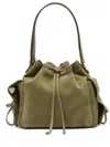 Acne Studios Multipocket Drawstring Suede Bucket Bag