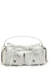 Acne Studios Multipocket Micro Vintage Grained-leather Top Handle Bag In White