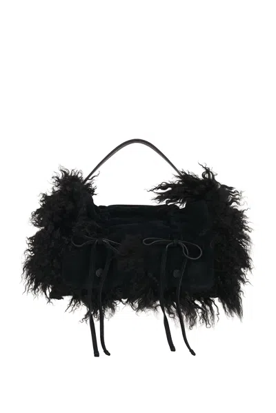 Acne Studios Multipocket Feather Bag In Black