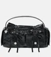Acne Studios Multipocket Leather Shoulder Bag In Black