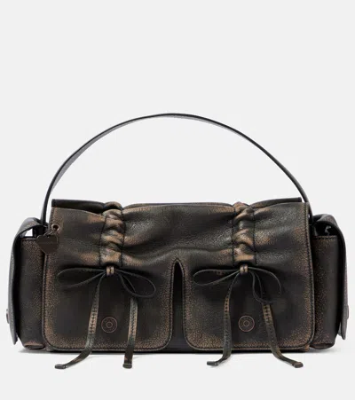 ACNE STUDIOS MULTIPOCKET LEATHER SHOULDER BAG
