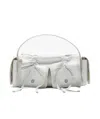 Acne Studios Multipocket Micro Vintage Grained-leather Top Handle Bag In White