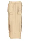 Acne Studios Multipocket Long Skirt Skirts Beige