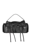 Acne Studios Multipocket Crinkled Leather Handbag In Black
