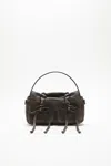 Acne Studios Multipocket Micro Bag In Dark Brown,beige