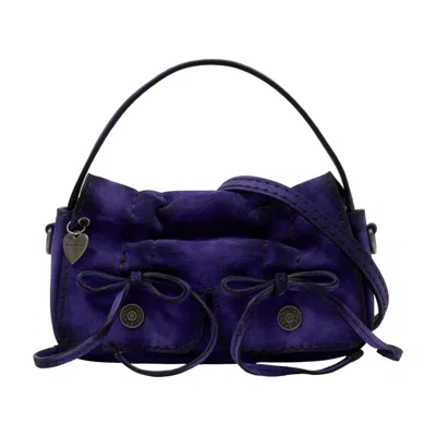 Acne Studios Multipocket Micro Bleached Purse In Blue