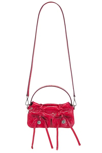 Acne Studios Multipocket Micro Crinkled Bag In Red