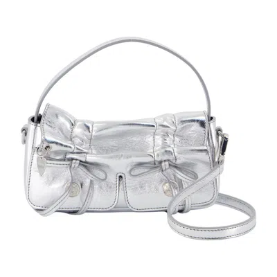 Acne Studios Multipocket Micro Crossbody In Silver