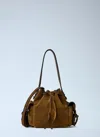 Acne Studios Multipocket Mini Bucket Bag In Brown