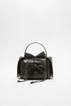 Acne Studios Atroska Cube Small Leather Tote Bag In Brown